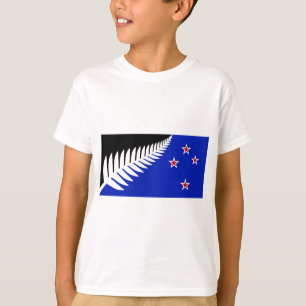 Camiseta Bandeira da Samambaia Prateada da Nova Zelândia