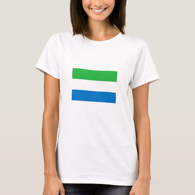 Camiseta Bandeira da Serra Leoa (Frente)