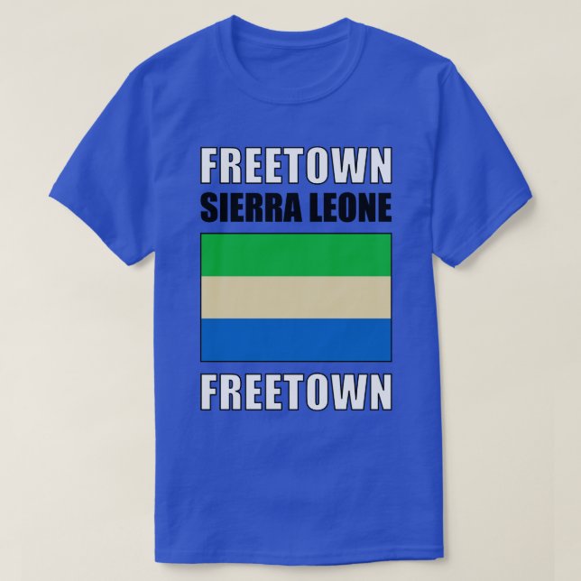 Camiseta Bandeira da Serra Leoa (Frente do Design)