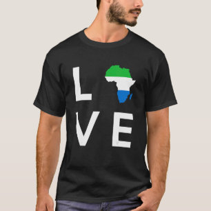 Camiseta Bandeira da Serra Leoa Amar o Continente Africano