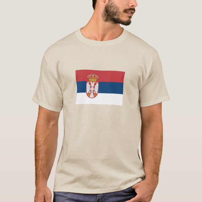 Camiseta Bandeira da Sérvia (Frente)