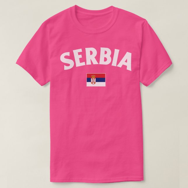 Camiseta Bandeira da Sérvia (Frente do Design)