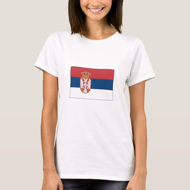 Camiseta Bandeira da Sérvia (Frente)