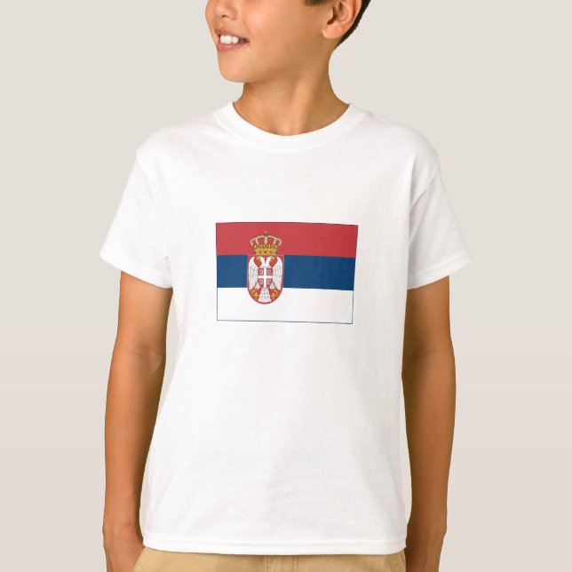 Camiseta Bandeira da Sérvia (Frente)