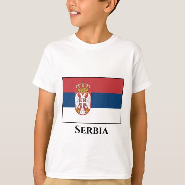 Camiseta Bandeira da Sérvia (sérvia) (Frente)