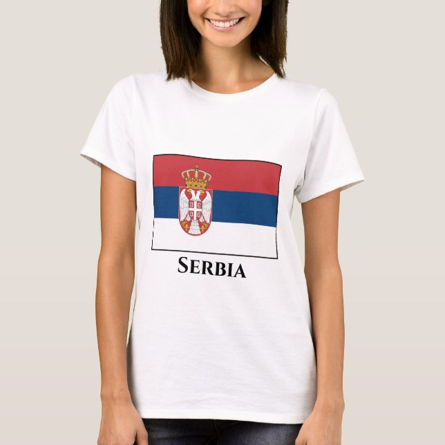 Camiseta Bandeira da Sérvia (sérvia) (Frente)