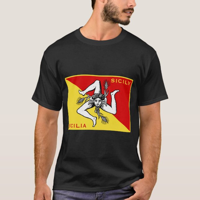 Camiseta Bandeira da Sicília (Frente)