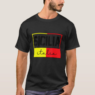 Camiseta Bandeira da Sicília Sicília Palermo Itália 25
