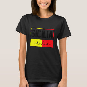 Camiseta Bandeira da Sicília Sicília Palermo Itália 25