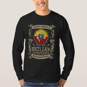 Camiseta Bandeira da Sicília Sicilianos Orgulhosos Homens &