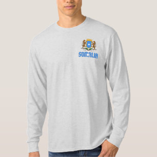 Camiseta Bandeira da Somália e Casaco de Armas Patriótica