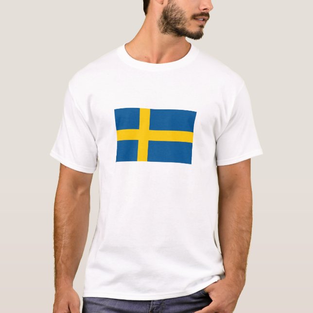 Camiseta Bandeira da Suécia (Frente)