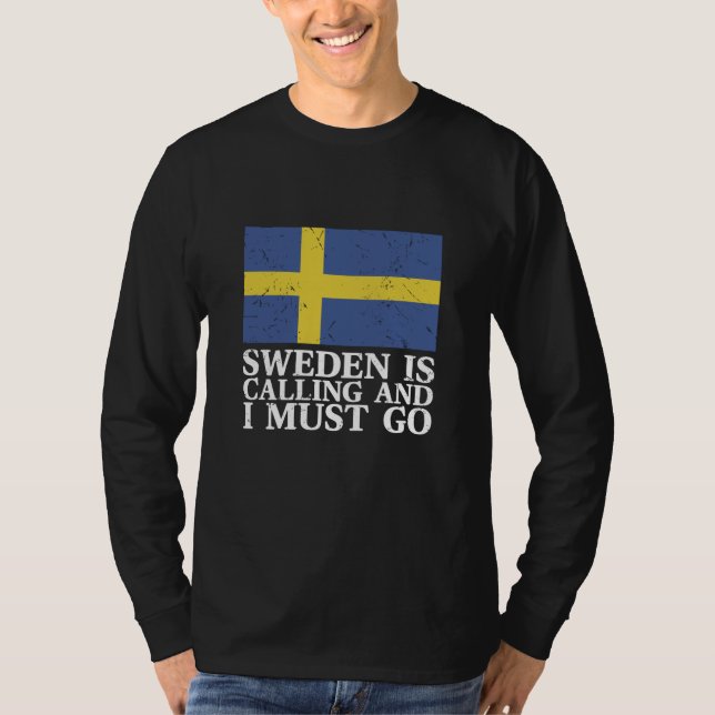 Camiseta Bandeira da Suécia (Frente)