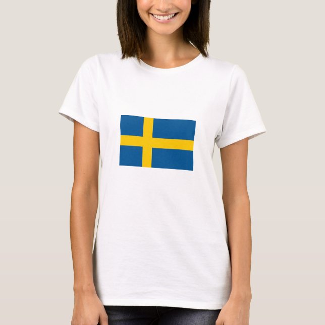 Camiseta Bandeira da Suécia (Frente)