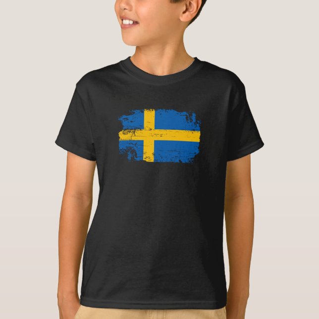 Camiseta Bandeira da Suécia (Frente)