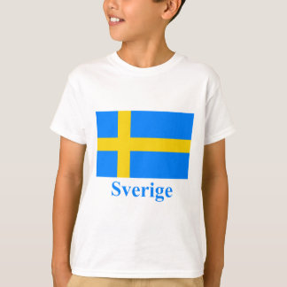 Camiseta Bandeira da suecia com nome no sueco