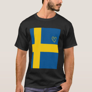 Camiseta Bandeira da Suécia Coração Sueco Orgulhoso Legado
