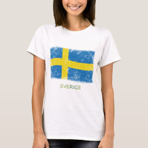 Camiseta Bandeira da suecia do Grunge
