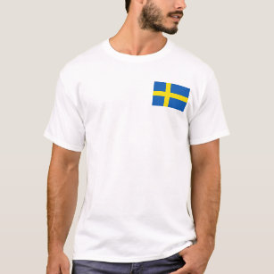Camiseta Bandeira da suecia e t-shirt do mapa