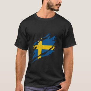 Camiseta Bandeira da Suécia Orgulho Sueco Herança Sueca Sve