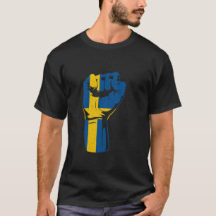 Camiseta Bandeira da Suécia Punho Orgulho Sueco Sverige Sue