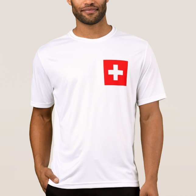 Camiseta Bandeira da Suíça (Frente)