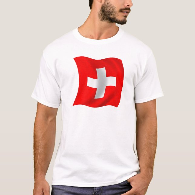Camiseta Bandeira da suiça (Frente)