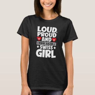 Camiseta Bandeira da Suíça Homens e Mulheres Suíços Orgulho