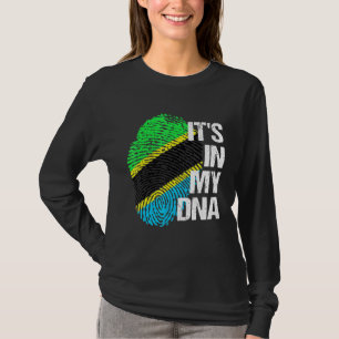 Camiseta Bandeira da Tanzânia Dna Heritage Roots Pride Tee