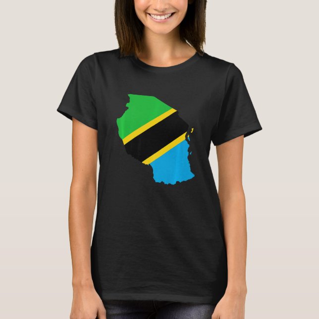 Camiseta Bandeira da Tanzânia esboçada pela Tanzânia (Frente)