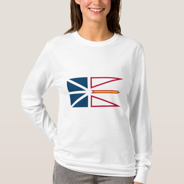 Camiseta Bandeira da Terra Nova e Labrador (Canadá) (Frente)