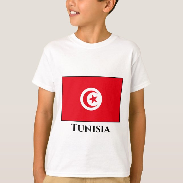 Camiseta Bandeira da Tunísia (Frente)