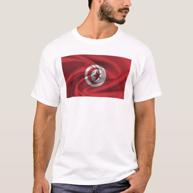 Camiseta Bandeira da Tunísia (Frente)