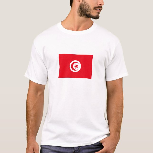 Camiseta Bandeira da Tunísia (Frente)