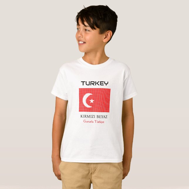 Camiseta Bandeira da Turquia (Frente Completa)