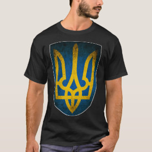 Camiseta Bandeira da Ucrânia e Tridente Ucraniano 1