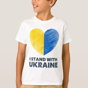 Camiseta Bandeira da Ucrânia - Eu Apoio a Bandeira da Ucrân