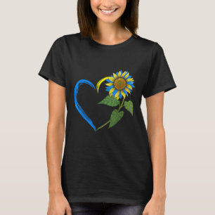 Camiseta Bandeira da Ucrânia Girassol Vintage Amantes Ucran