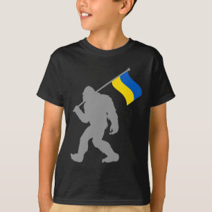 Camiseta Bandeira da Ucrânia ou bandeira ucraniana na bande