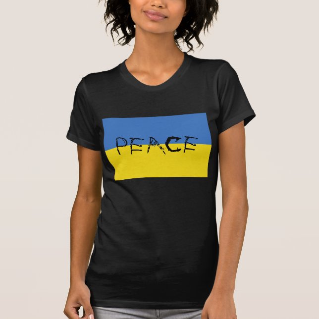 Camiseta bandeira da ucrânia T-Shirt (Frente)