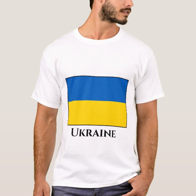 Camiseta Bandeira da Ucrânia (Ucraniana) (Frente)