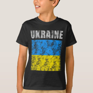 Camiseta Bandeira da Ucrânia vintage Orgulho ucraniano 9 