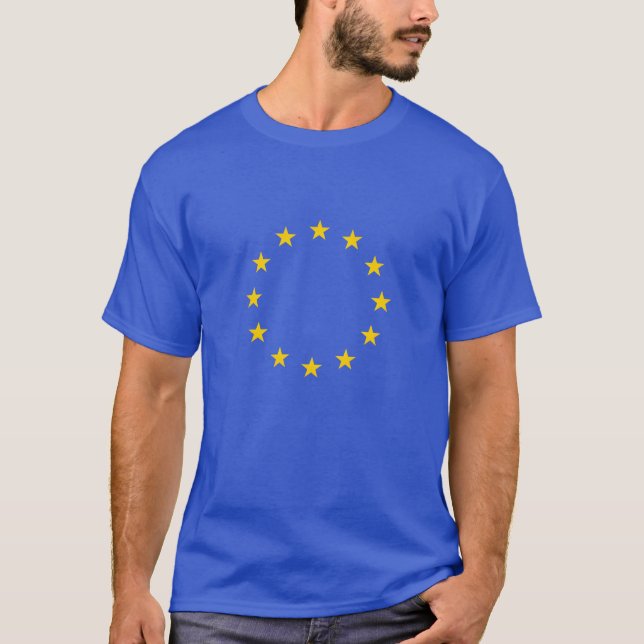 Camiseta Bandeira da UE - Apoio à União Europeia (Frente)