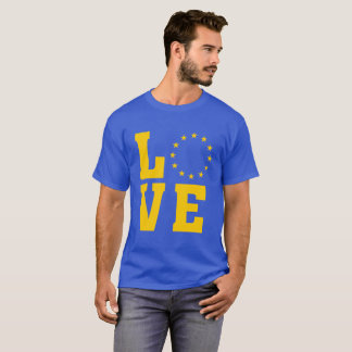 Camiseta Bandeira da UE, União Europeia, AMOR