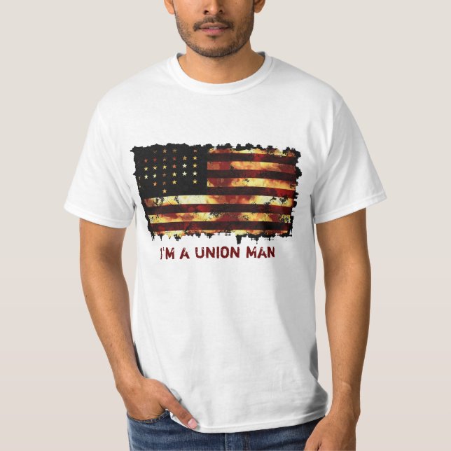 Camiseta Bandeira da União, Guerra Civil, Bandeira Engraçad (Frente)