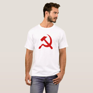 Camiseta Bandeira da União Soviética URSS Comunista Foice e