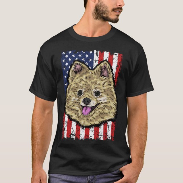 Camiseta Bandeira da Usa da Pomerânia (Frente)