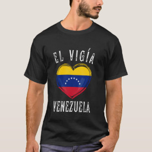 Camiseta Bandeira da Venezuela Coração Cidade El Vigia