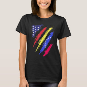 Camiseta Bandeira da Venezuela Cultivada Americana Patrioti