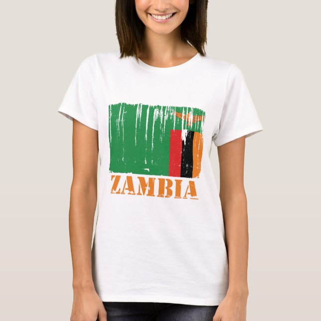 Camiseta Bandeira da Zâmbia (Frente)